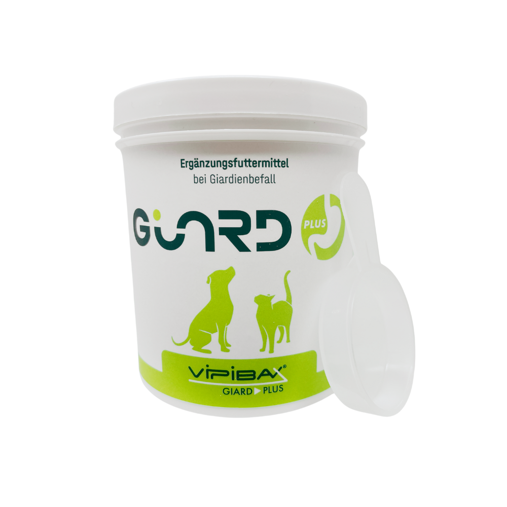 Giard Plus Ergänzungsfutter gegen Giardien – für Hunden & Katzen 140g I MHD 12/25