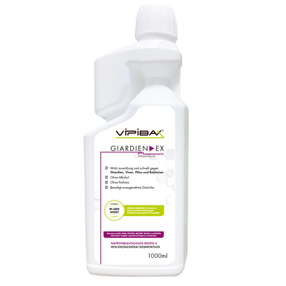 ViPiBaX Giardien EX® Wischkonzentrat Professional Line Natronbleichlauge Biozid 4 1l