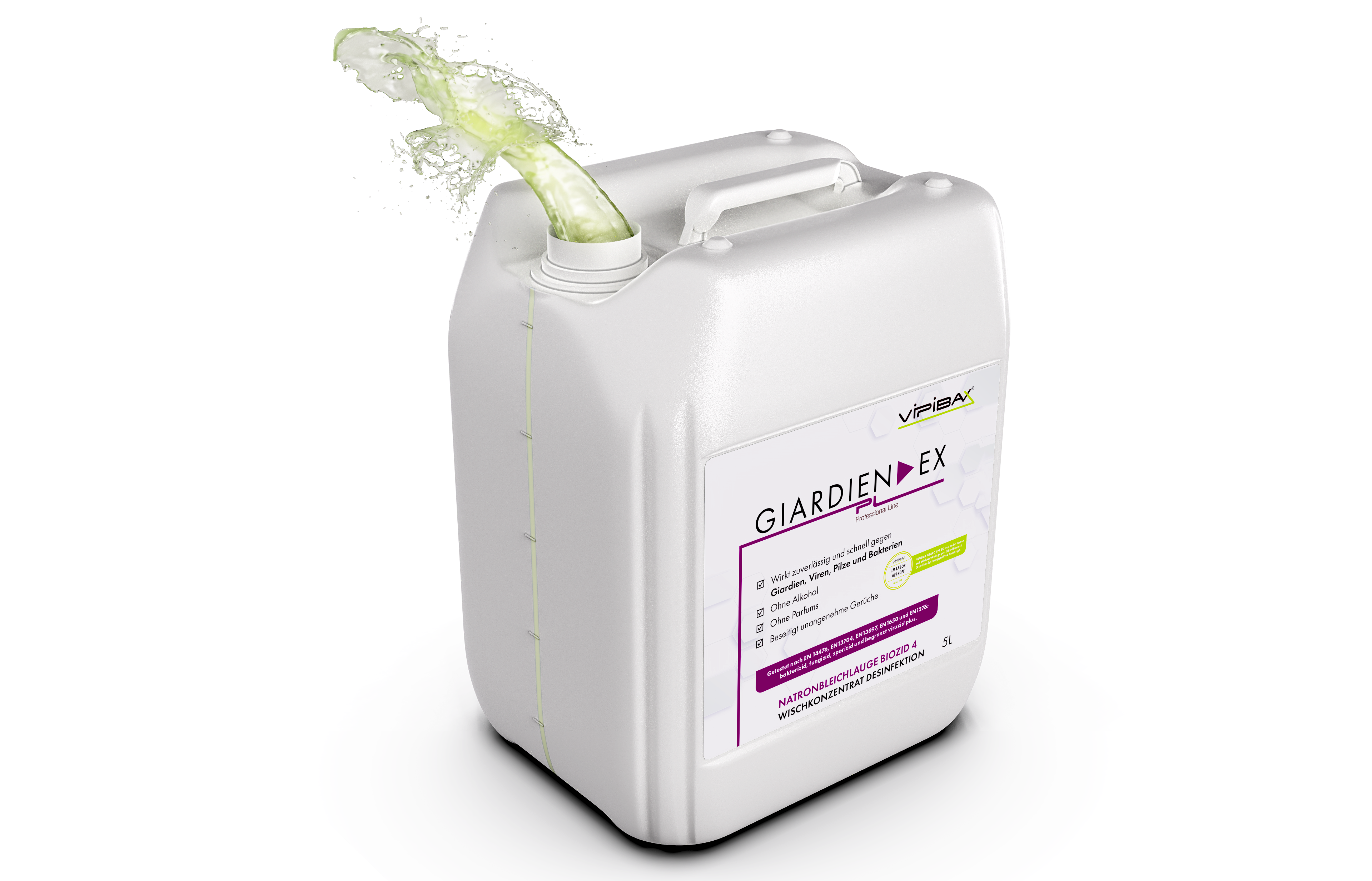 ViPiBaX Giardien EX® Wischkonzentrat Professional Line Natronbleichlauge Biozid 4 5l