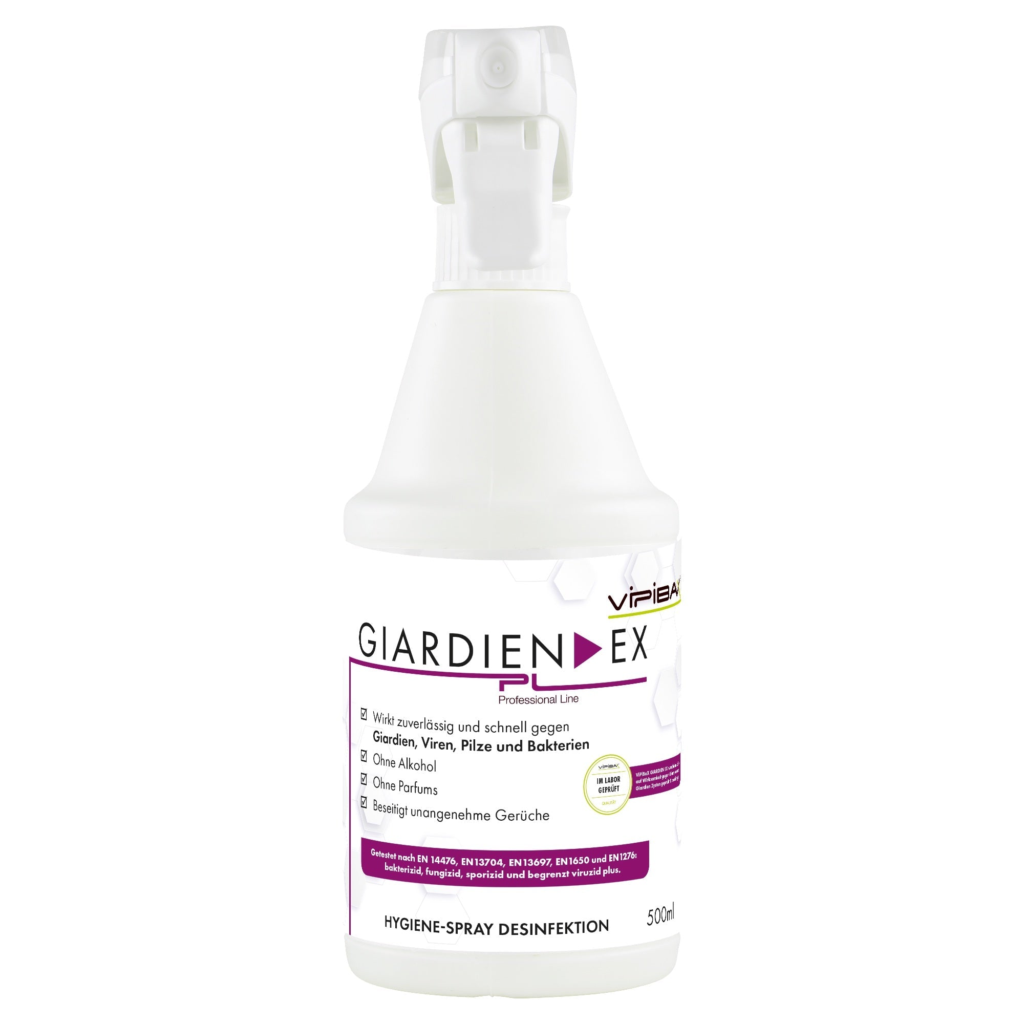 ViPiBaX Giardien EX® Hygiene-Spray Professional Line Natronbleichlauge Biozid 1 - 500ml