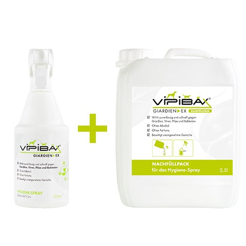 ViPiBaX Set Hygiene-Spray Duo: Hygiene-Spray 500 ml und Nachfüllpack 2,5 l